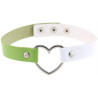 Generique Ras de cou Heart Duo Blanc-Vert
